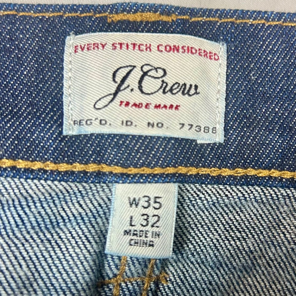 J.Crew 484 Slim Fit Jeans Dark Indigo Kurabo Japanese Denim Mens 35x32 - Picture 9 of 10